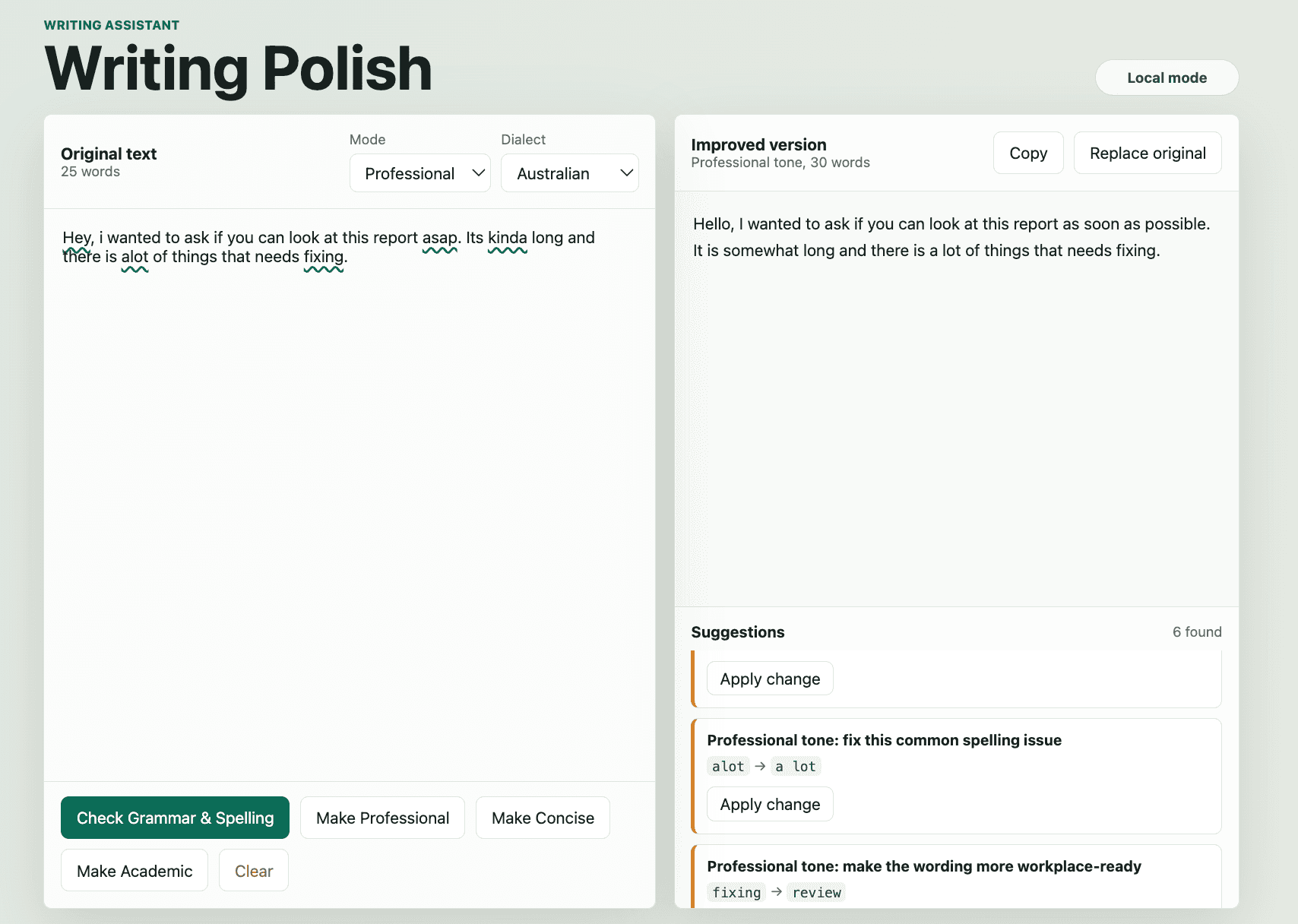 Writing Polish
